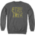 STAR TREK/SCHEMATIC LOGO - ADULT CREWNECK SWEATSHIRT - CHARCOAL