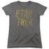 STAR TREK/SCHEMATIC LOGO - S/S WOMENS TEE - CHARCOAL