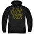 STAR TREK/DISTRESSED LOGO - ADULT PULLOVER HOODIE - BLACK