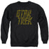 STAR TREK/DISTRESSED LOGO - ADULT CREWNECK SWEATSHIRT - BLACK