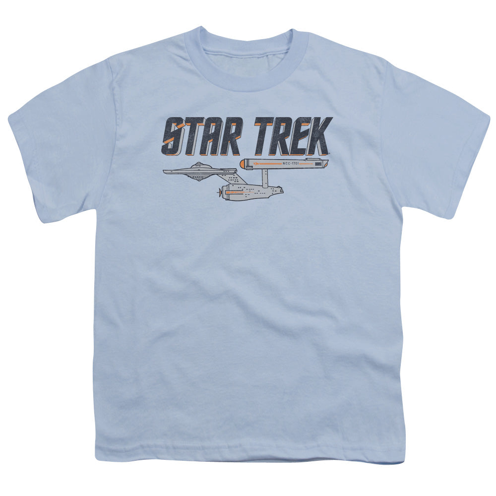 STAR TREK/ENTREPRISE LOGO - S/S YOUTH 18/1 - LIGHT BLUE