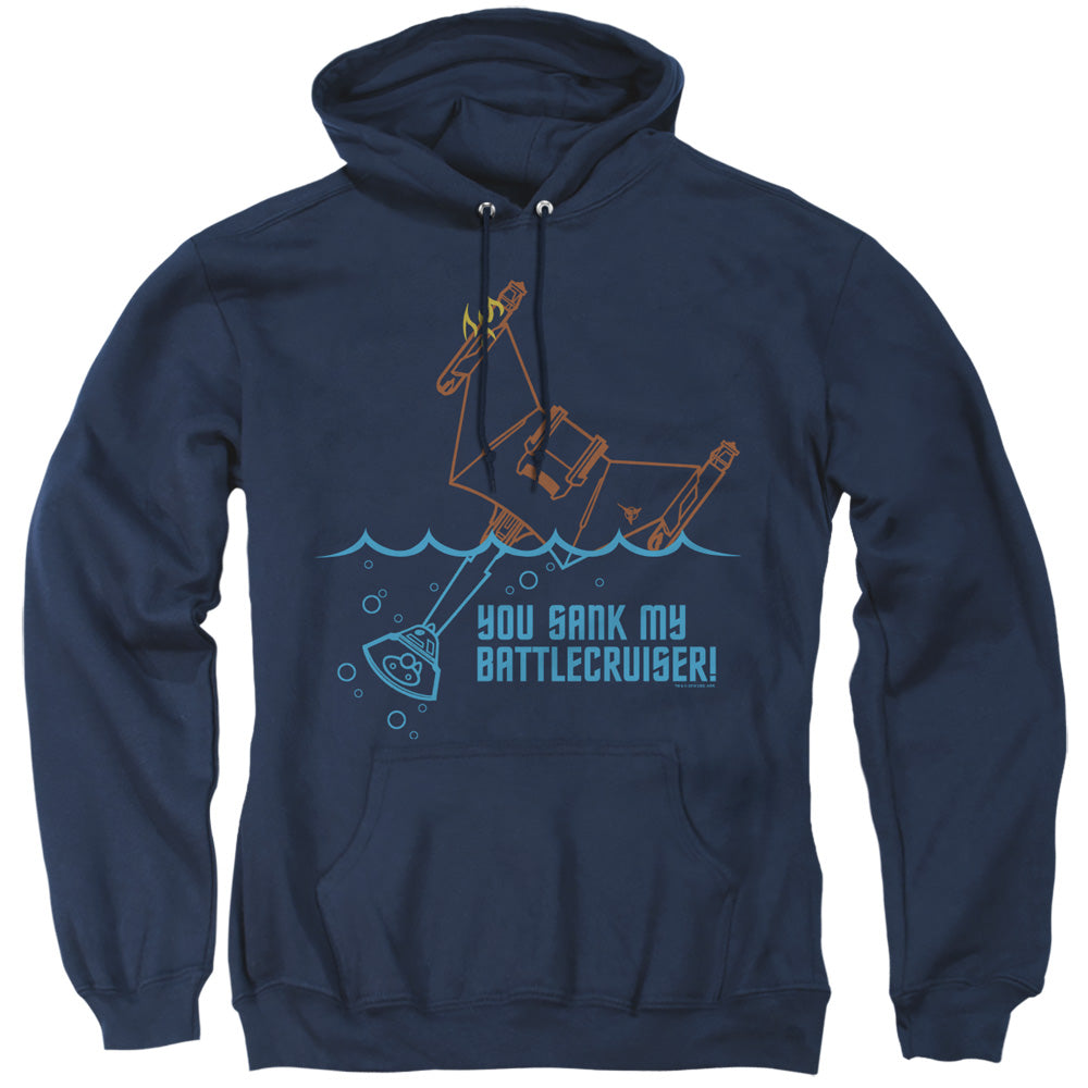 STAR TREK/BATTLECRUISER - ADULT PULLOVER HOODIE - NAVY