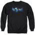 AMAZING RACE/FADED GLOBE - ADULT CREWNECK SWEATSHIRT - BLACK