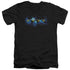 AMAZING RACE/FADED GLOBE - S/S ADULT V-NECK 30/1 - BLACK