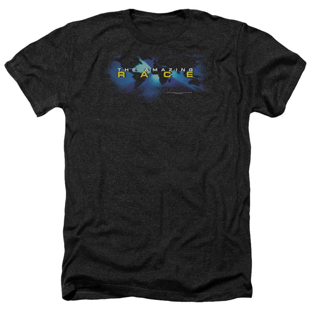 AMAZING RACE/FADED GLOBE - ADULT HEATHER - BLACK