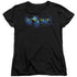 AMAZING RACE/FADED GLOBE - S/S WOMENS TEE - BLACK