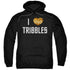 STAR TREK/I HEART TRIBBLES - ADULT PULLOVER HOODIE - BLACK