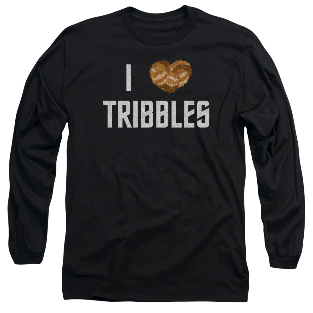 STAR TREK/I HEART TRIBBLES - L/S ADULT 18/1 - BLACK