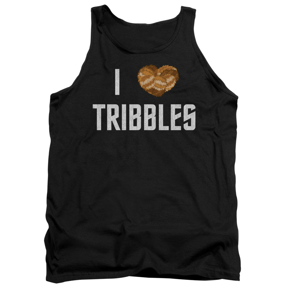 STAR TREK/I HEART TRIBBLES - ADULT TANK - BLACK