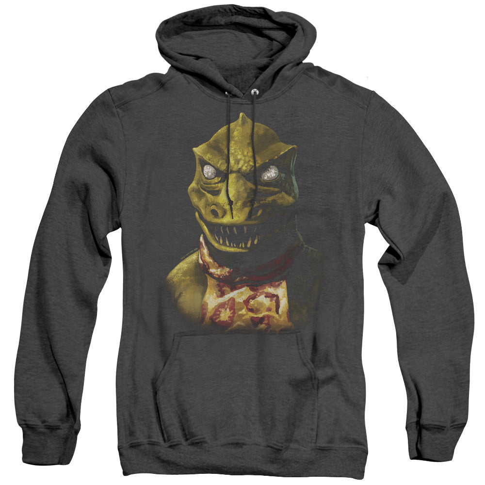 STAR TREK/GORN BUST - ADULT HEATHER HOODIE - BLACK