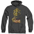 STAR TREK/GORN BUST - ADULT HEATHER HOODIE - BLACK