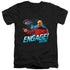 STAR TREK/ENGAGE - S/S ADULT V-NECK 30/1 - BLACK