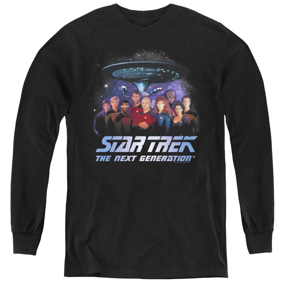 STAR TREK/SPACE GROUP - YOUTH LONG SLEEVE TEE - BLACK
