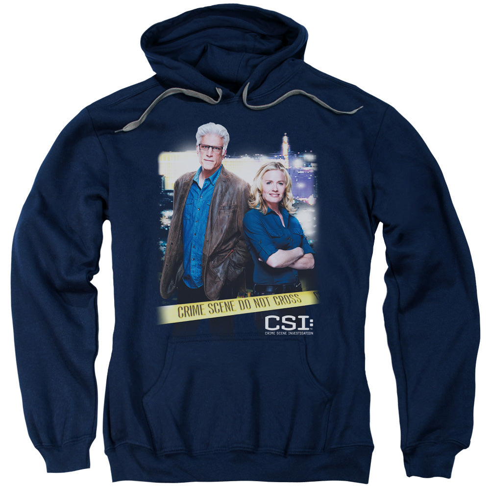 CSI/DO NOT CROSS - ADULT PULLOVER HOODIE - NAVY