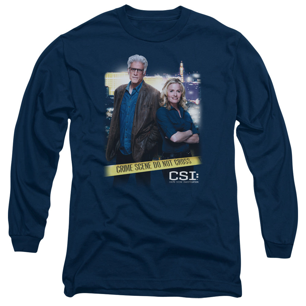 CSI/DO NOT CROSS -  L/S ADULT 18/1  - NAVY