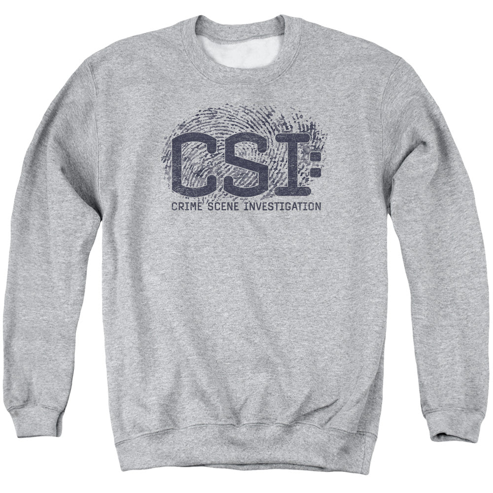 CSI/DISTRESSED LOGO - ADULT CREWNECK SWEATSHIRT - ATHLETIC HEATHER