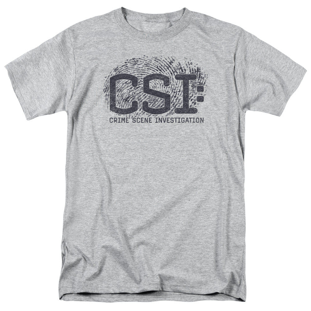 CSI/DISTRESSED LOGO - S/S ADULT 18/1 - ATHLETIC HEATHER
