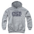 CSI/DISTRESSED LOGO - YOUTH PULLOVER HOODIE - ATHLETIC HEATHER