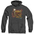 SURVIVOR/FIRES OUT - ADULT HEATHER HOODIE - BLACK