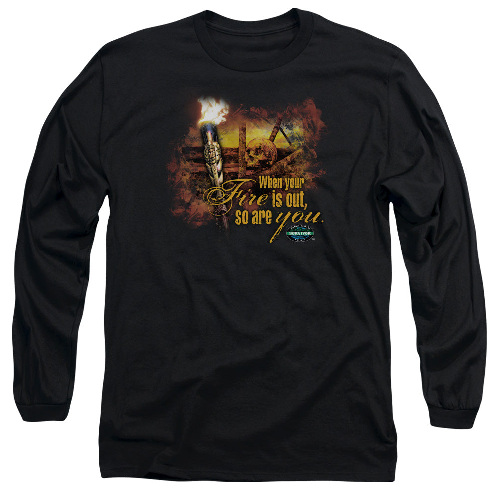 SURVIVOR/FIRES OUT - L/S ADULT 18/1 - BLACK