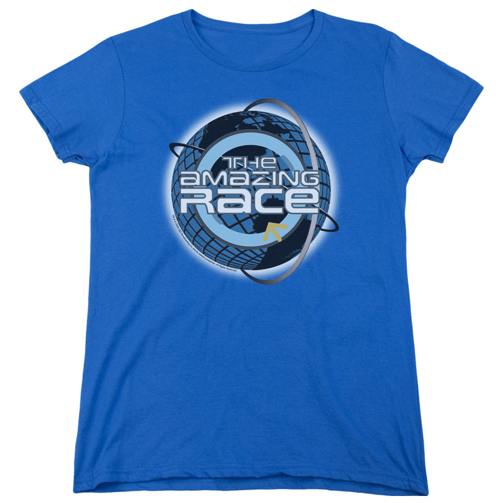 AMAZING RACE/AROUND THE GLOBE - S/S WOMENS TEE - ROYAL BLUE