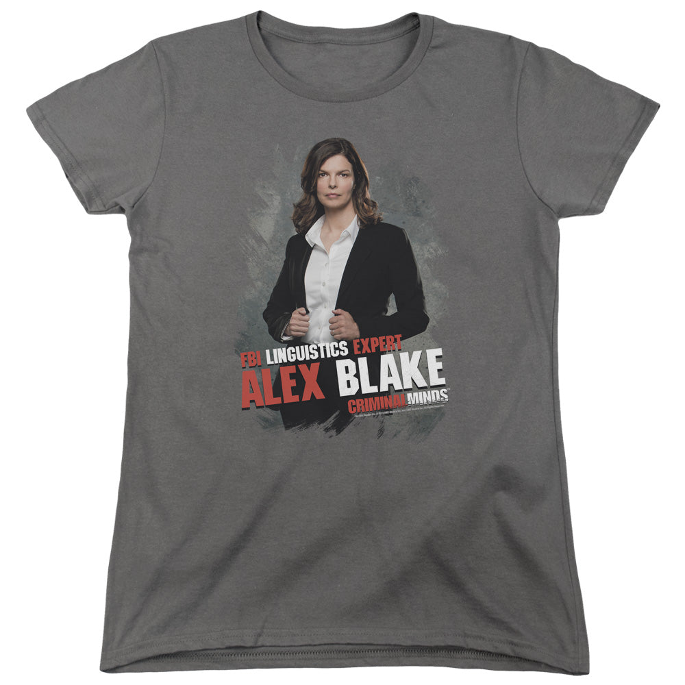 CRIMINAL MINDS/ALEX BLAKE - S/S WOMENS TEE - CHARCOAL