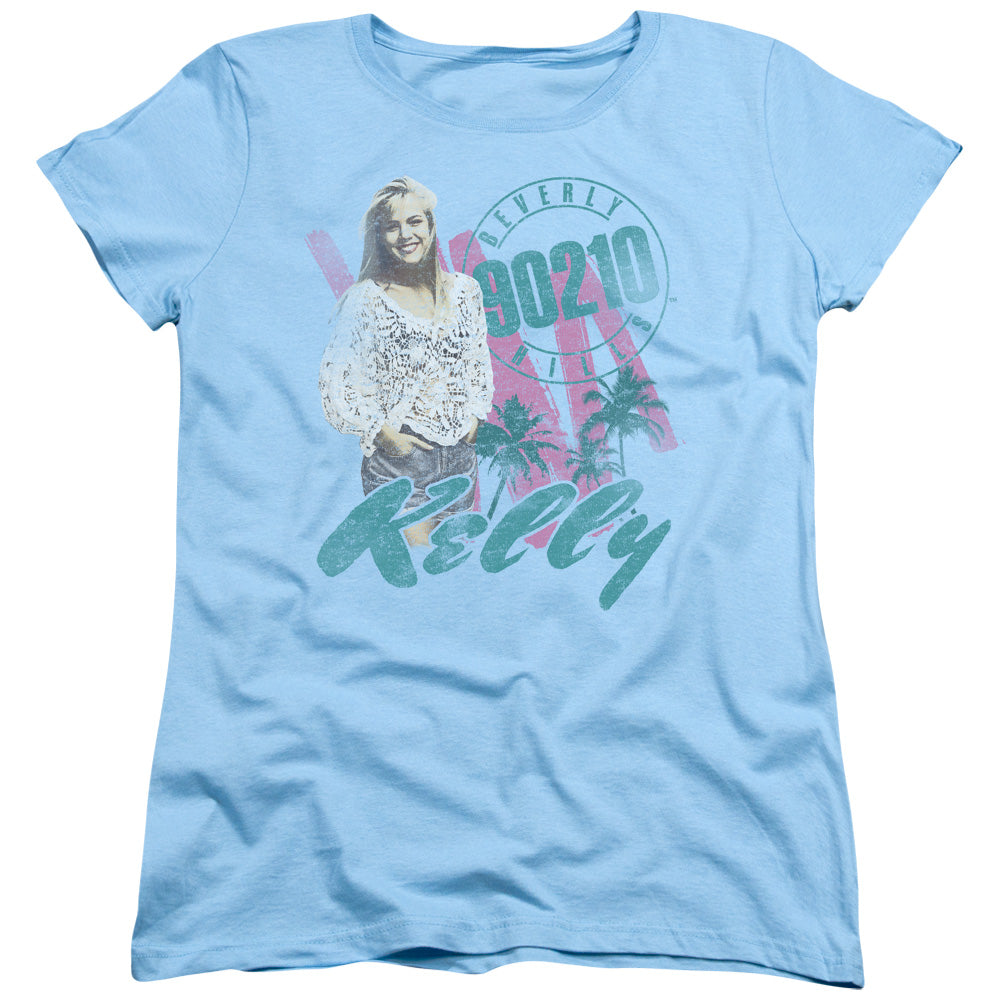 90210/KELLY VINTAGE - S/S WOMENS TEE - LIGHT BLUE