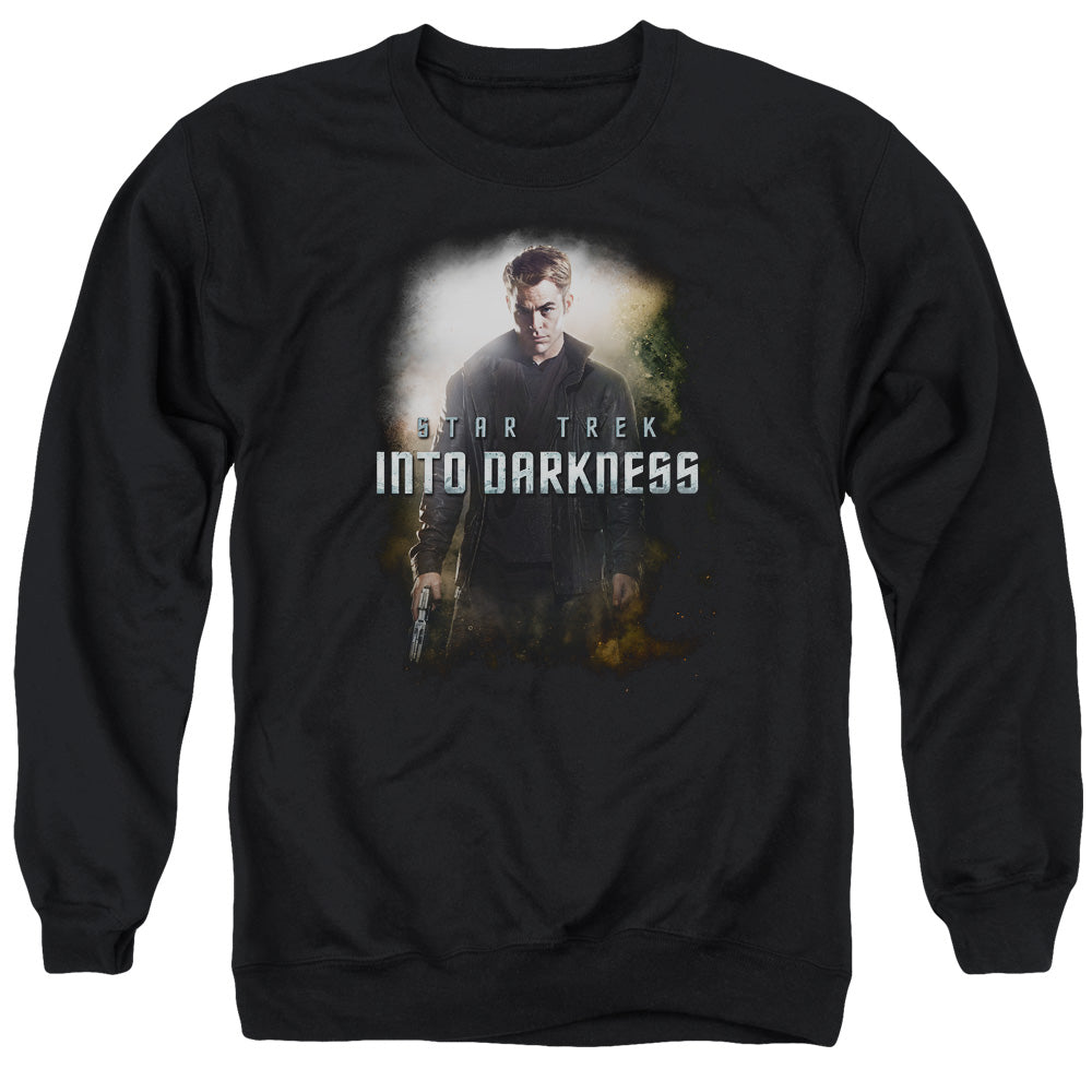 STAR TREK/DARKNESS KIRK - ADULT CREWNECK SWEATSHIRT - BLACK