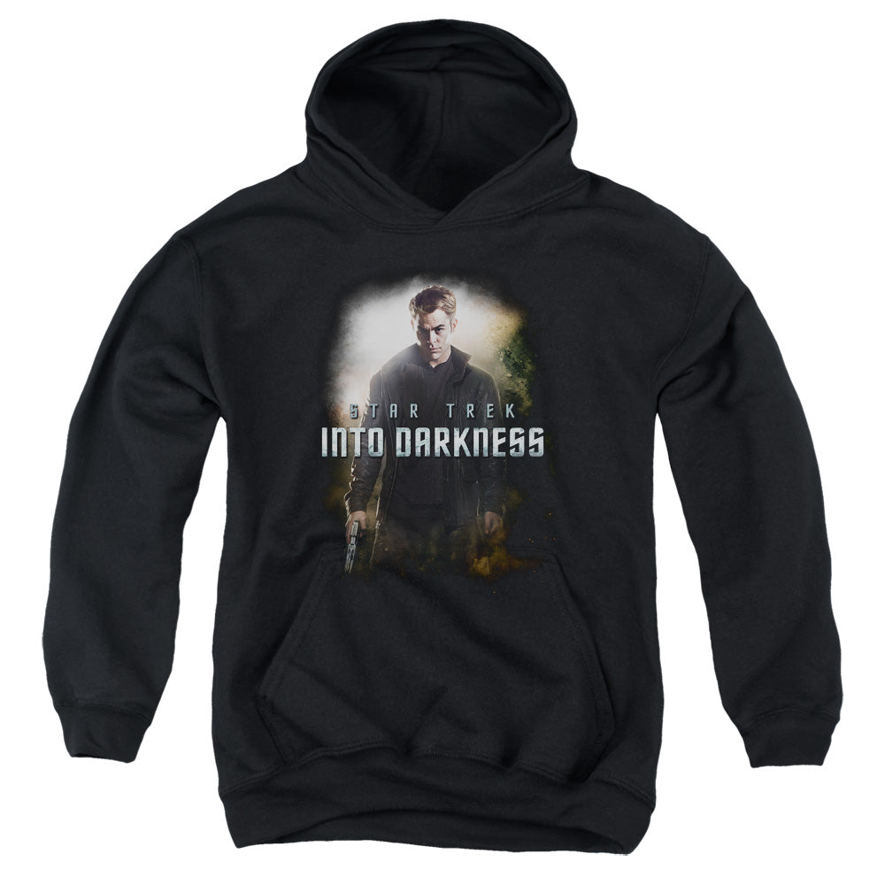 STAR TREK/DARKNESS KIRK - YOUTH PULLOVER HOODIE - BLACK