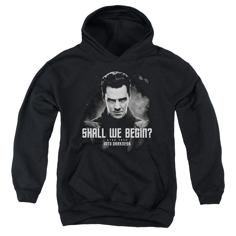 STAR TREK/SHALL WE BEGIN - YOUTH PULLOVER HOODIE - BLACK