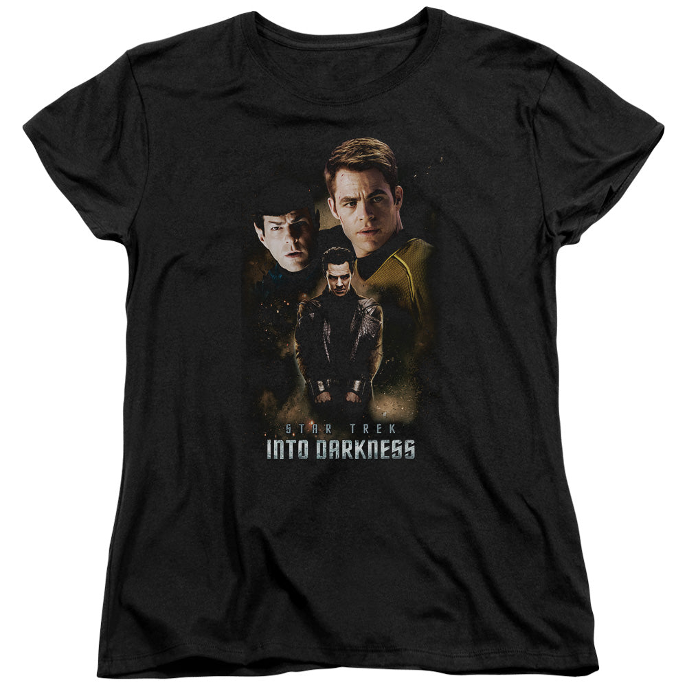 STAR TREK/AFTERMATH - S/S WOMENS TEE - BLACK