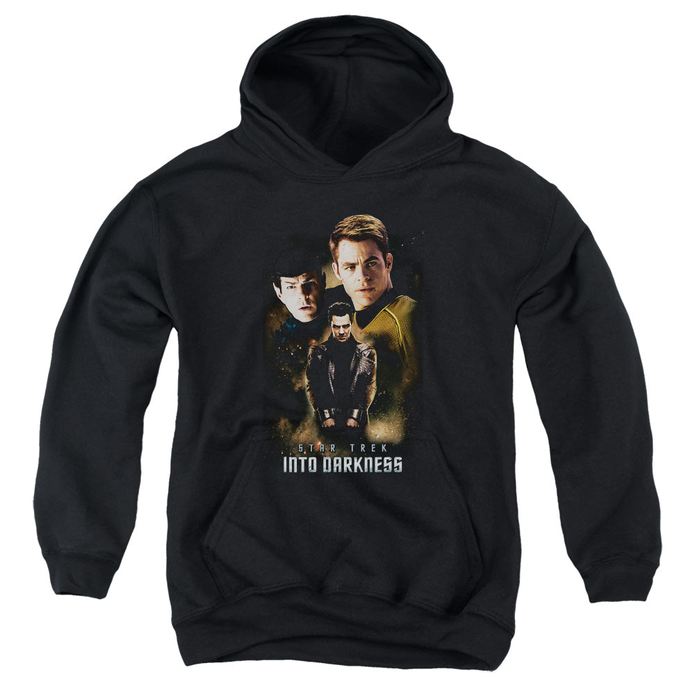 STAR TREK/AFTERMATH - YOUTH PULLOVER HOODIE - BLACK
