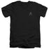STAR TREK/DARKNESS COMMAND LOGO - S/S ADULT V-NECK 30/1 - BLACK