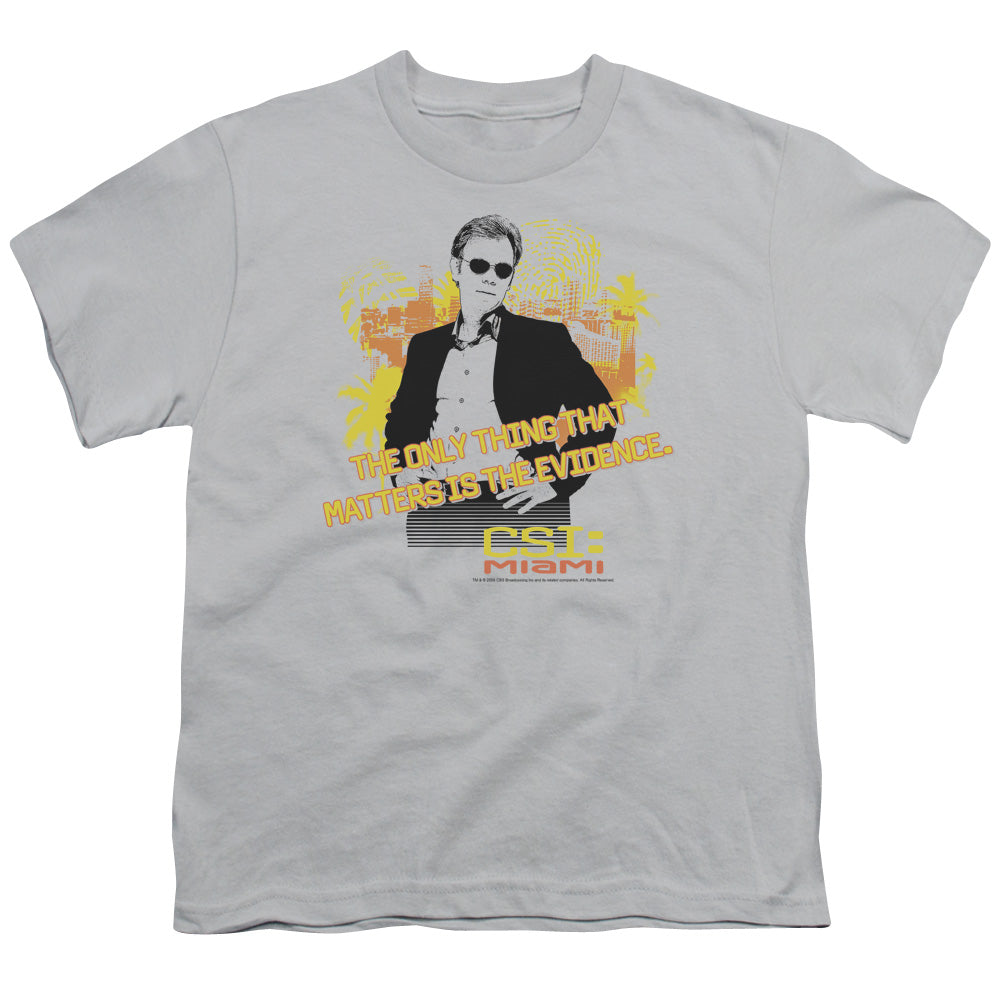 CSI MIAMI/HAND ON HIPS - S/S YOUTH 18/1 - SILVER