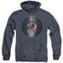 HAPPY DAYS/ON THE RECORD - ADULT HEATHER HOODIE - NAVY