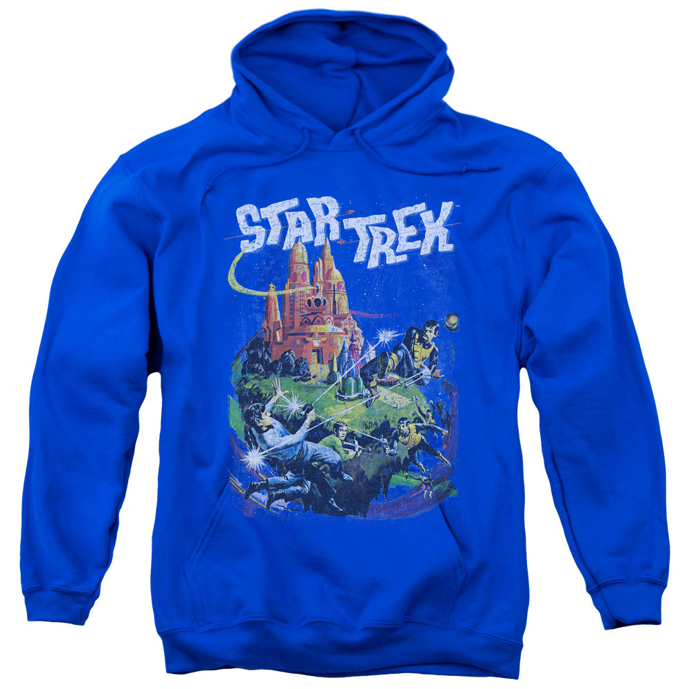 STAR TREK/VULCAN BATTLE - ADULT PULLOVER HOODIE - ROYAL BLUE