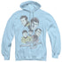 STAR TREK/RETRO CREW - ADULT PULLOVER HOODIE - LIGHT BLUE