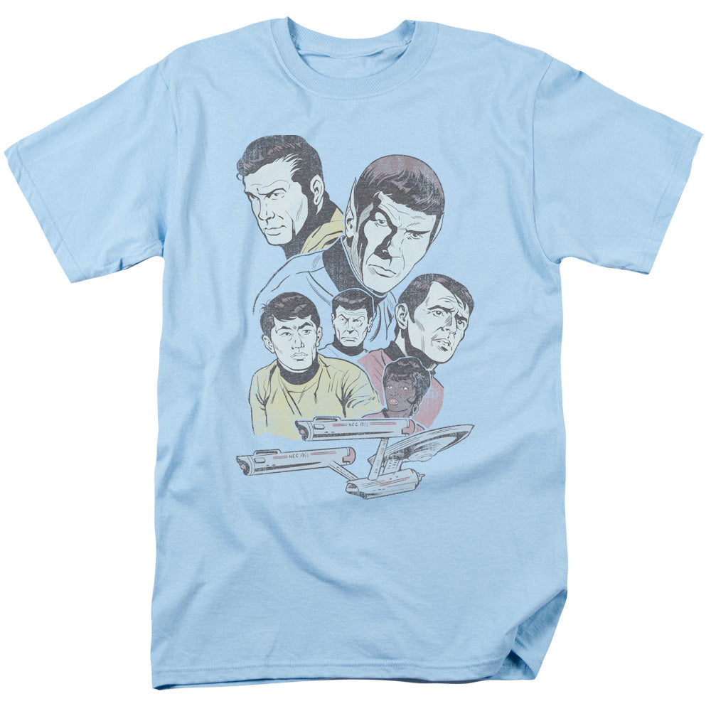 STAR TREK/RETRO CREW - S/S ADULT 18/1 - LIGHT BLUE