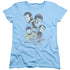 STAR TREK/RETRO CREW - S/S WOMENS TEE - LIGHT BLUE