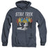 STAR TREK/VECTOR CREW - ADULT HEATHER HOODIE - NAVY