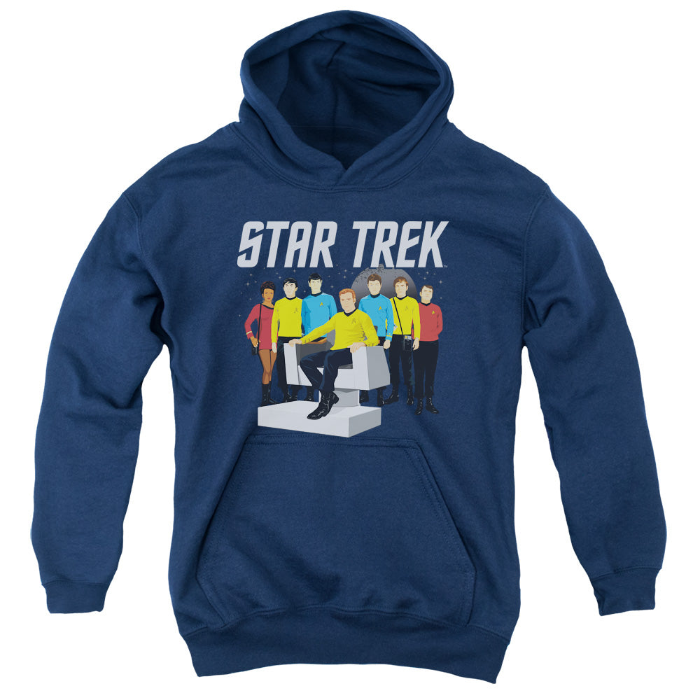 STAR TREK/VECTOR CREW - YOUTH PULLOVER HOODIE - NAVY