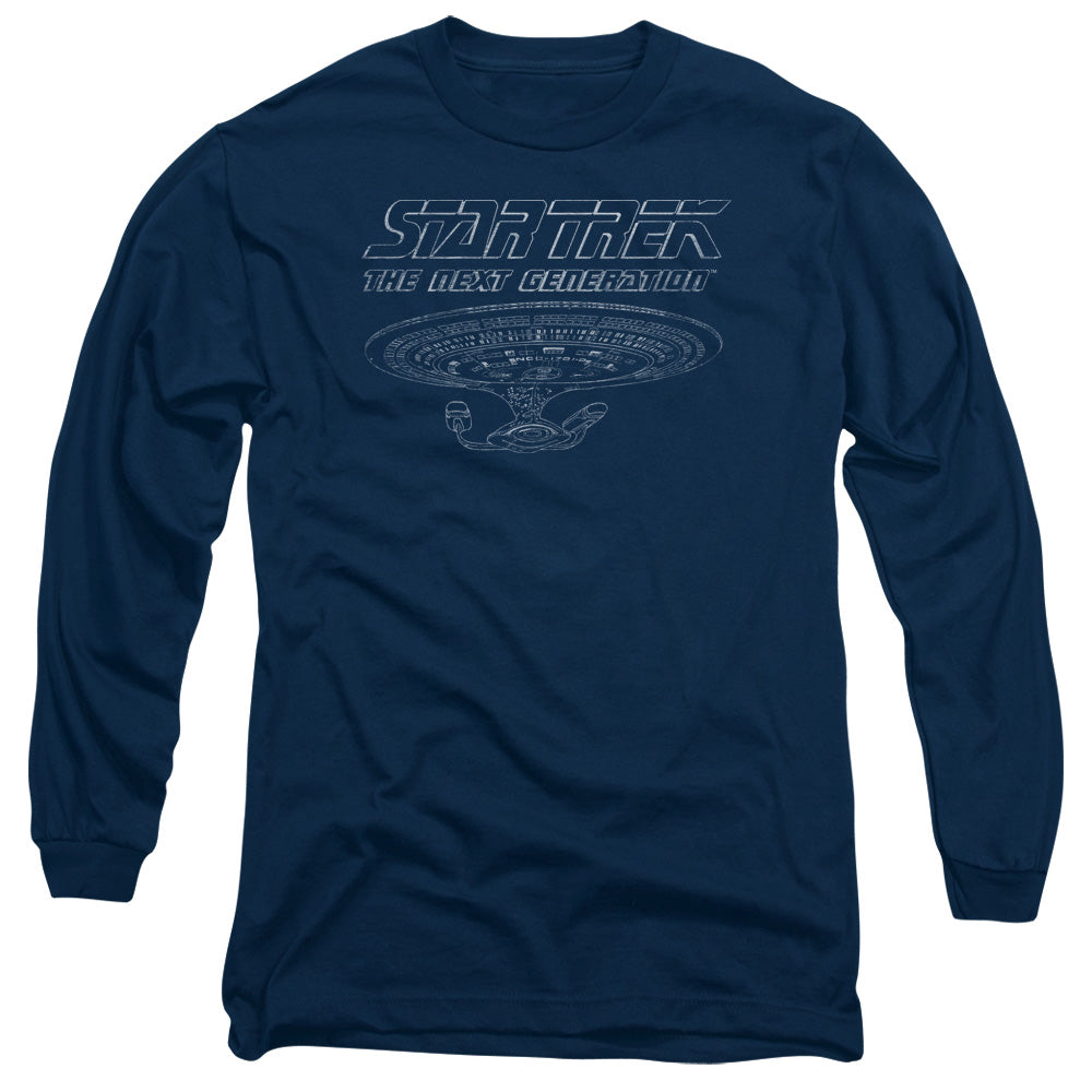 STAR TREK/TNG ENTERPRISE - L/S ADULT 18/1 - NAVY