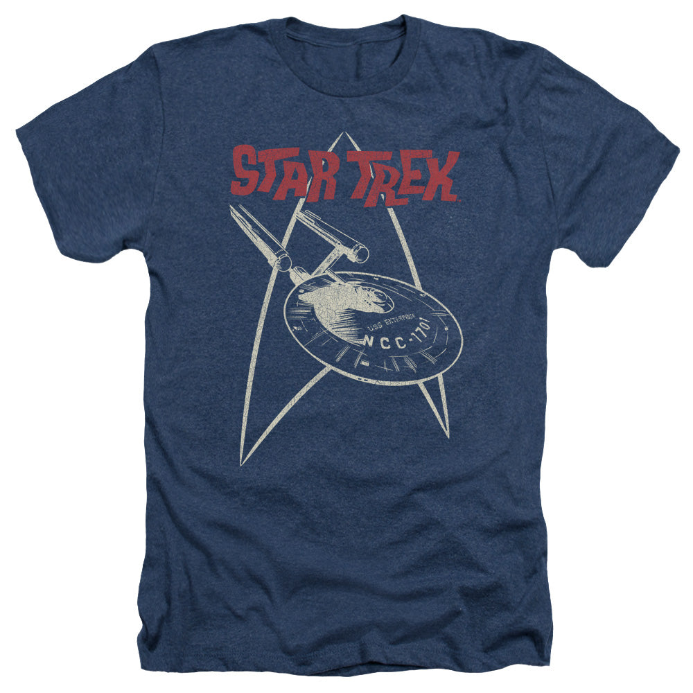 STAR TREK/SHIP SYMBOL - ADULT HEATHER - NAVY