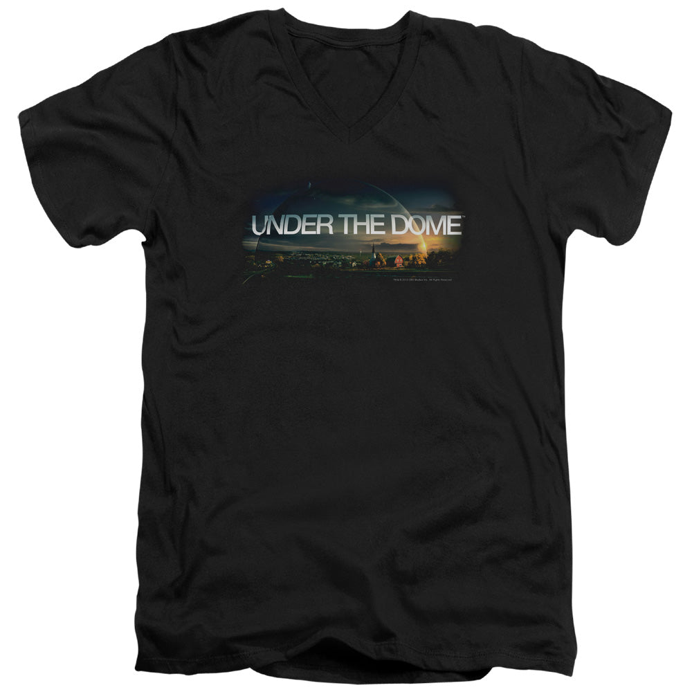 UNDER THE DOME/DOME KEY ART - S/S ADULT V-NECK 30/1 - BLACK