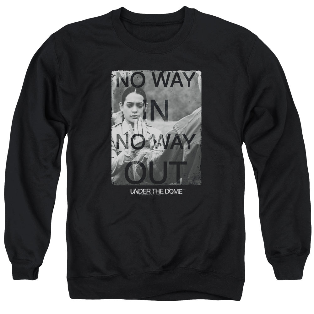 UNDER THE DOME/TRAPPED - ADULT CREWNECK SWEATSHIRT - BLACK
