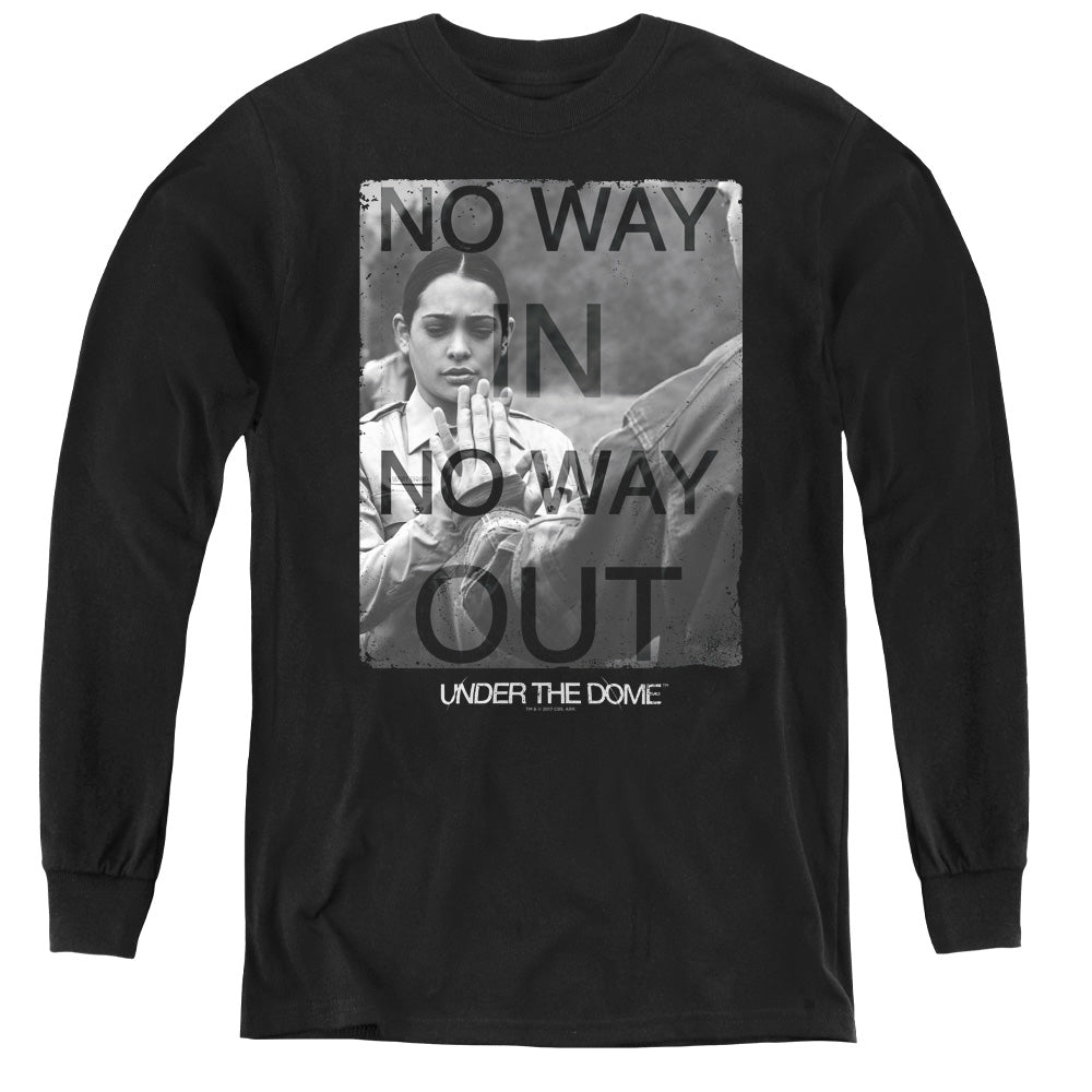 UNDER THE DOME/TRAPPED - YOUTH LONG SLEEVE TEE - BLACK