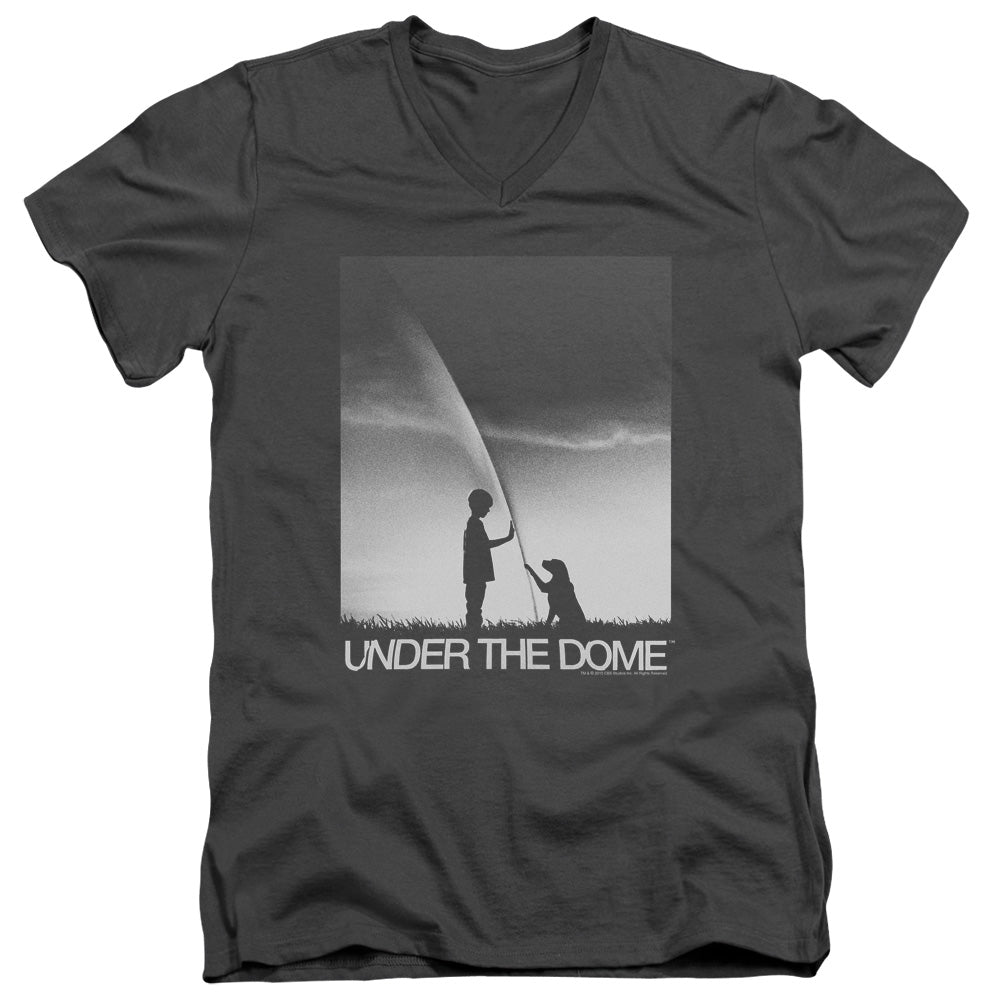 UNDER THE DOME/IM SPEILBURG - S/S ADULT V-NECK 30/1 - CHARCOAL