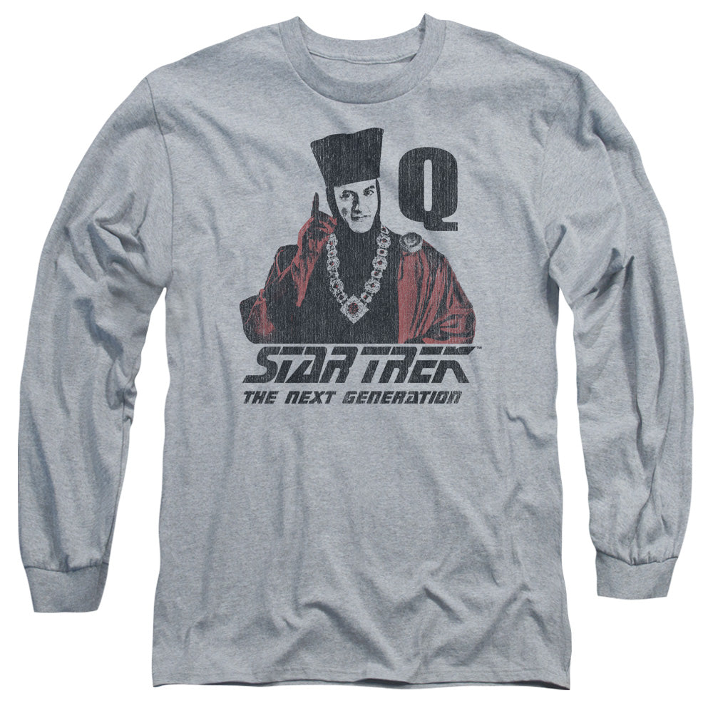 STAR TREK/Q POINT -  L/S ADULT 18/1  - ATHLETIC HEATHER