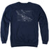 STAR TREK/ENTERPRISE PRINTS - ADULT CREWNECK SWEATSHIRT - NAVY