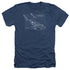 STAR TREK/ENTERPRISE PRINTS - ADULT HEATHER - NAVY